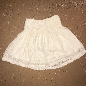 Girls Hollister White Lace Skirt
